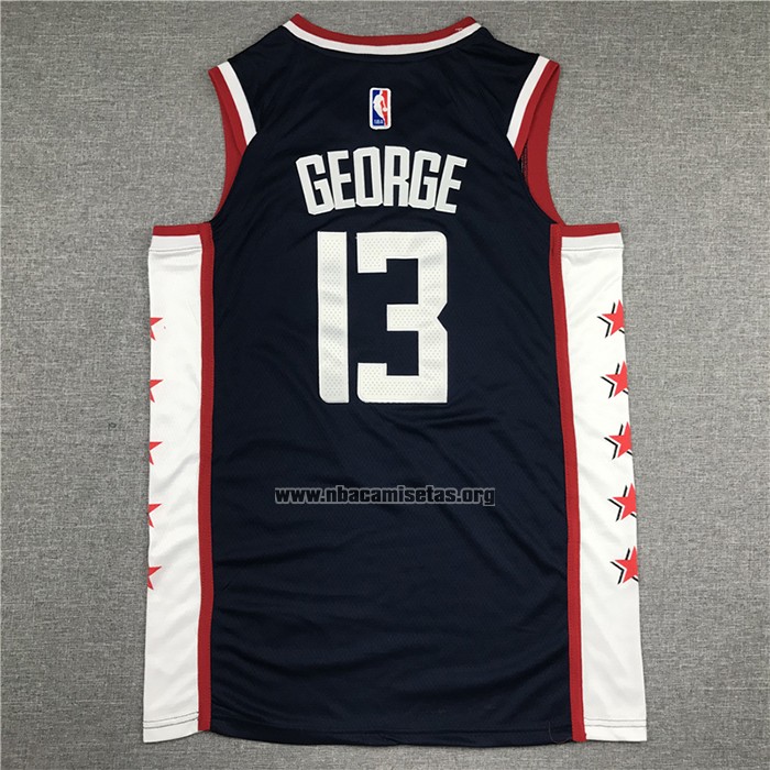 Camiseta Los Angeles Clippers Paul George NO 13 Ciudad 2018-2019 Azul